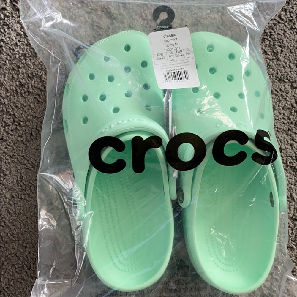 Mint Green Crocs